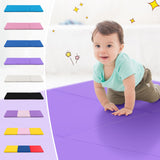 6 x 2 英尺三折健身垫，带手柄和可拆卸拉链罩 - 紫色 6 x 2 FT Tri-Fold Gym Mat with Handles and Removable Zippered Cover-Purple