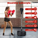 成人和儿童可调节独立式沙袋带拳击手套 Adjustable Freestanding Punching Bag with Boxing Gloves for Adults and Kids