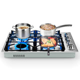 30/36 英寸燃气灶，带 4/6 强力燃烧器和 ABS 旋钮 - 30 英寸 30/36 Inch Gas Cooktop with 4/6 Powerful Burners and ABS Knobs-30 inches