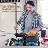 30/36 英寸燃气灶，带 4/6 强力燃烧器和 ABS 旋钮 - 30 英寸 30/36 Inch Gas Cooktop with 4/6 Powerful Burners and ABS Knobs-30 inches