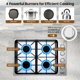 30/36 英寸燃气灶，带 4/6 强力燃烧器和 ABS 旋钮 - 30 英寸 30/36 Inch Gas Cooktop with 4/6 Powerful Burners and ABS Knobs-30 inches