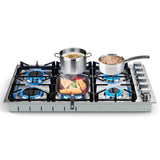 30/36 英寸燃气灶，带 4/6 强力燃烧器和 ABS 旋钮 - 36 英寸 30/36 Inch Gas Cooktop with 4/6 Powerful Burners and ABS Knobs-36 inches