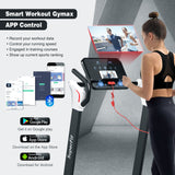 2.25马力电动折叠跑步机带LED显示屏和APP控制-白色 2.25 HP Electric Motorized Folding Running Treadmill Machine with LED Display and APP Control-White