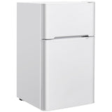 3.2 立方英尺紧凑型不锈钢冰箱 - 白色 3.2 cu ft. Compact Stainless Steel Refrigerator-White