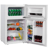 3.2 立方英尺紧凑型不锈钢冰箱 - 白色 3.2 cu ft. Compact Stainless Steel Refrigerator-White