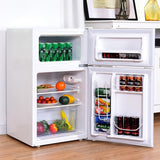 3.2 立方英尺紧凑型不锈钢冰箱 - 白色 3.2 cu ft. Compact Stainless Steel Refrigerator-White