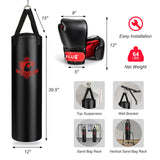 带拳击手套的填充沙袋套装 - 63 磅 Filled Punching Bag Set with Boxing Gloves- 63 lbs