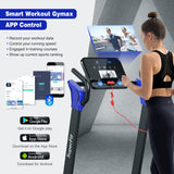 2.25马力电动折叠跑步机带LED显示屏和APP控制-海军蓝 2.25 HP Electric Motorized Folding Running Treadmill Machine with LED Display and APP Control-Navy