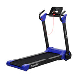 2.25马力电动折叠跑步机带LED显示屏和APP控制-海军蓝 2.25 HP Electric Motorized Folding Running Treadmill Machine with LED Display and APP Control-Navy