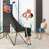 可折叠单杆篮球街机游戏，带电子记分器和篮球 Foldable Single Shot Basketball Arcade Game with Electronic Scorer and Basketballs