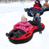 80英寸2人充气雪橇儿童和成人-红色 80 Inch 2-Person Inflatable Snow Sled for Kids and Adults-Red