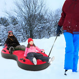 80英寸2人充气雪橇儿童和成人-红色 80 Inch 2-Person Inflatable Snow Sled for Kids and Adults-Red