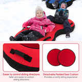 80英寸2人充气雪橇儿童和成人-红色 80 Inch 2-Person Inflatable Snow Sled for Kids and Adults-Red