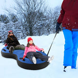 80英寸2人充气雪橇儿童和成人-蓝色 80 Inch 2-Person Inflatable Snow Sled for Kids and Adults-Blue