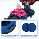 80英寸2人充气雪橇儿童和成人-蓝色 80 Inch 2-Person Inflatable Snow Sled for Kids and Adults-Blue