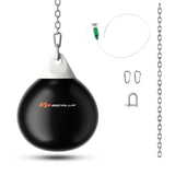 18 英寸 110 磅重冲水水包带可调节金属链 - 黑色 18 Inch 110 Pound Heavy Punching Water Aqua Bag with Adjustable Metal Chain-Black