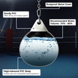 18 英寸 110 磅重冲水水包带可调节金属链 - 黑色 18 Inch 110 Pound Heavy Punching Water Aqua Bag with Adjustable Metal Chain-Black