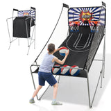 双射击篮球街机游戏，8 种游戏模式和 4 个球 - 白色 Dual Shot Basketball Arcade Game with 8 Game Modes and 4 Balls-White