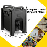 2.5加仑保温饮料分配器-黑色 2.5 Gallon Insulated Beverage Server Dispenser-Black