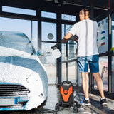 2400 PSI 电动高压清洗机带 4 个万向轮-橙色 2400 PSI Electric Pressure Washer with 4 Universal Wheels-Orange