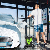 2400 PSI 电动高压清洗机带 4 个万向轮-绿色 2400 PSI Electric Pressure Washer with 4 Universal Wheels-Green