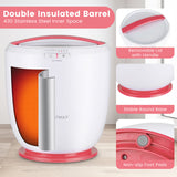 带自动关闭功能的台面毛巾加热器桶 粉色 Countertop Towel Warmer Bucket with Auto Shut Off-Pink