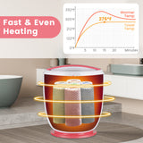带自动关闭功能的台面毛巾加热器桶 粉色 Countertop Towel Warmer Bucket with Auto Shut Off-Pink