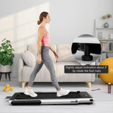 2.25HP二合一折叠跑步机带APP音箱遥控-银色 2.25HP 2 in 1 Folding Treadmill with APP Speaker Remote Control-Silver