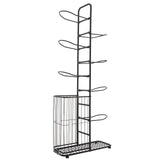 金属篮球架，带 7 个可拆卸挂杆和侧球篮 Metal Basketball Holder with 7 Removable Hanging Rods and Side Ball Basket