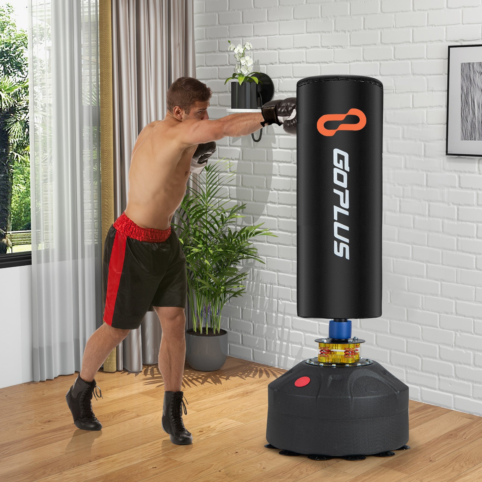 带支架和吸盘底座的独立式沙袋跆拳道袋 Freestanding Punching Bag - Main Image