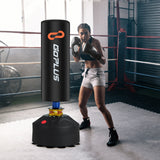 带支架和吸盘底座的独立式沙袋跆拳道袋 Freestanding Punching Bag Kickboxing Bag with Stand and Suction Cup Base