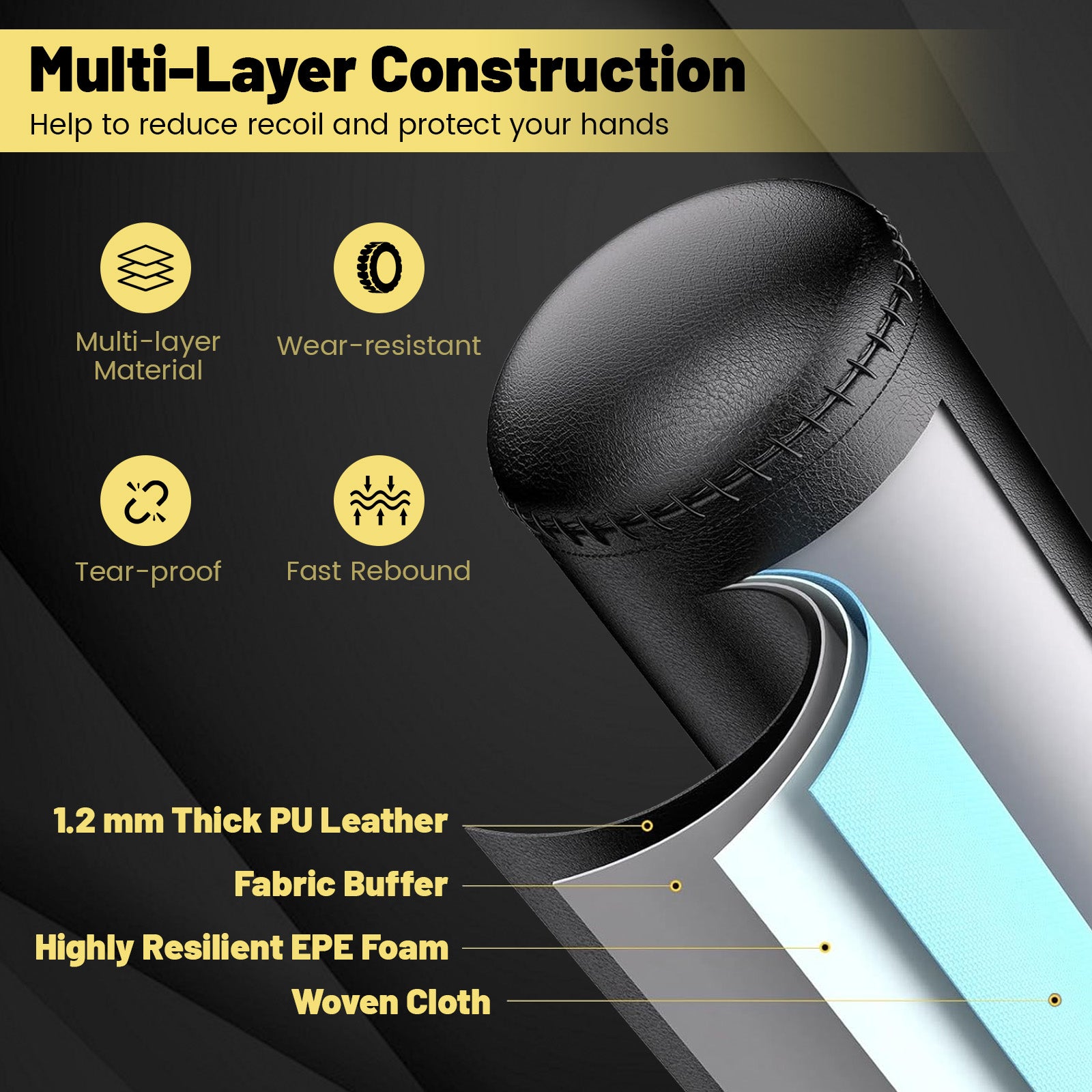 带支架和吸盘底座的独立式沙袋跆拳道袋 Freestanding Punching Bag Kickboxing Bag with Stand and Suction Cup Base