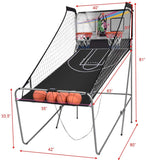 可折叠双人电子篮球游戏机4球室内 Foldable Double Electronic Basketball Game with 4 Balls Indoor