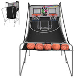 可折叠双人电子篮球游戏机4球室内 Foldable Double Electronic Basketball Game with 4 Balls Indoor