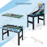 14 合 1 组合游戏桌套装 带足球的多功能游戏桌 14-in-1 Combo Game Table Set Multi Game Table with Foosball