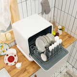 便携式台面洗碗机风干 5 种程序，带 7.5 升水箱 Portable Countertop Dishwasher Air Drying 5 Programs with 7.5L Water Tank