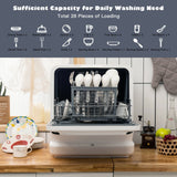 便携式台面洗碗机风干 5 种程序，带 7.5 升水箱 Portable Countertop Dishwasher Air Drying 5 Programs with 7.5L Water Tank