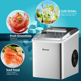 不锈钢 26 磅/24 H 自洁台面制冰机 Stainless Steel 26 lbs/24 H Self-Clean Countertop Ice Maker Machine