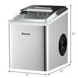 不锈钢 26 磅/24 H 自洁台面制冰机 Stainless Steel 26 lbs/24 H Self-Clean Countertop Ice Maker Machine