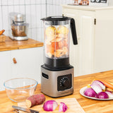 1500W 5 速台面冰沙搅拌机，带 5 个预设和 68 盎司 Tritan 罐-银色 1500W 5-Speed Countertop Smoothie Blender with 5 Presets and 68oz Tritan Jar-Silver