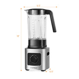 1500W 5 速台面冰沙搅拌机，带 5 个预设和 68 盎司 Tritan 罐-银色 1500W 5-Speed Countertop Smoothie Blender with 5 Presets and 68oz Tritan Jar-Silver