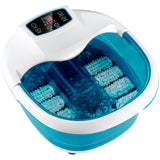 家用泡泡电动按摩滚轮足疗浴缸-蓝色 Foot Spa Tub with Bubbles and Electric Massage Rollers for Home Use-Blue