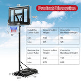 9位可调高度的便携式篮球框 Portable Basketball Hoop with 9-Position Adjustable Height