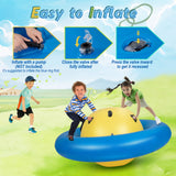 7.5 英尺巨型充气圆顶摇椅，带 6 个内置手柄，适合儿童 - 蓝色 7.5 Foot Giant Inflatable Dome Rocker Bouncer with 6 Built-in Handles for Kids-Blue