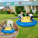 7.5 英尺巨型充气圆顶摇椅，带 6 个内置手柄，适合儿童 - 蓝色 7.5 Foot Giant Inflatable Dome Rocker Bouncer with 6 Built-in Handles for Kids-Blue