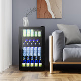 120罐玻璃门饮料迷你冰箱 120 Can Beverage Mini Refrigerator with Glass Door
