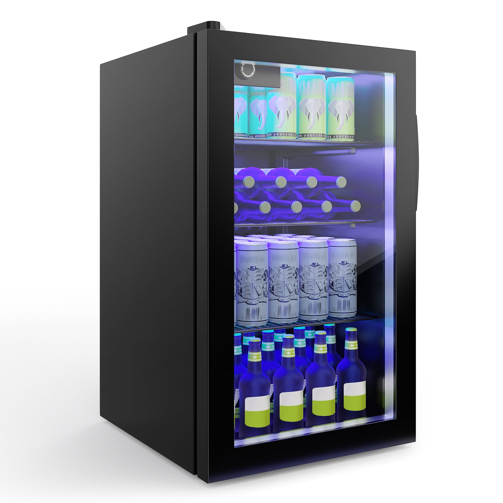 120罐玻璃门饮料迷你冰箱 120 Can Beverage Mini Refrigerator with Glass Door
