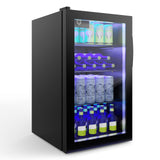 120罐玻璃门饮料迷你冰箱 120 Can Beverage Mini Refrigerator with Glass Door
