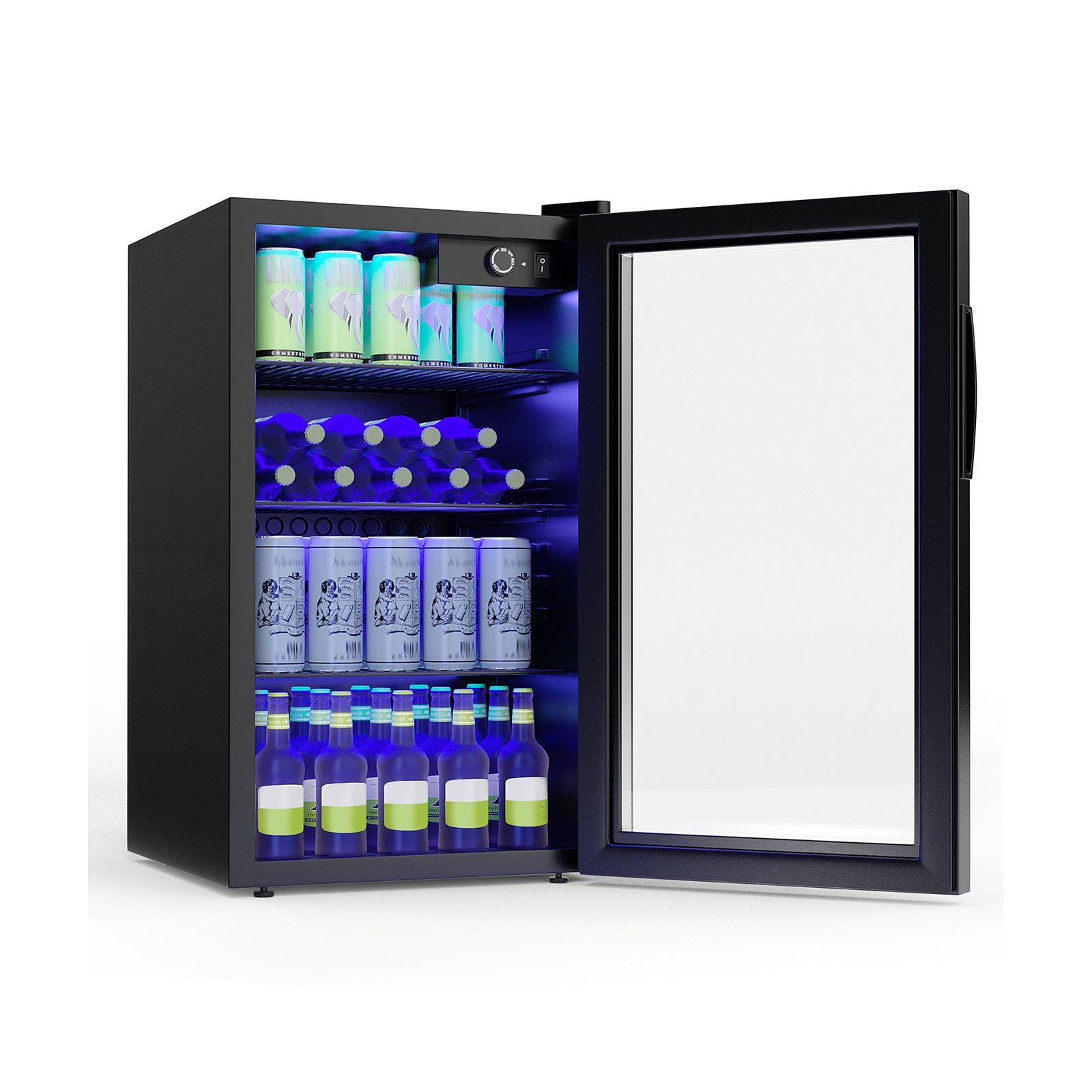 120罐玻璃门饮料迷你冰箱 120 Can Beverage Mini Refrigerator with Glass Door