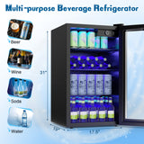 120罐玻璃门饮料迷你冰箱 120 Can Beverage Mini Refrigerator with Glass Door